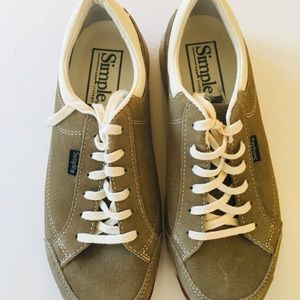 SIMPLE Taupe Suede Lace Up Shoes Women's 7